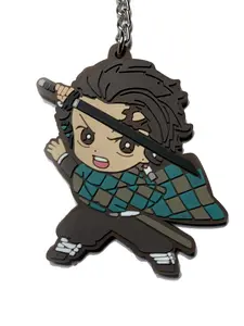 Demon Slayer Keychains Kimetsu no Yaiba Anime Collectible Key Chains Chibi - Tanjiro Kamado, Nezuko, Zenitsu, Inosukem Tomioka, Sabito, Muzan