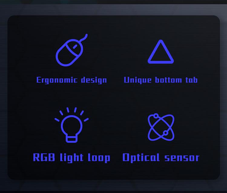 Latest High-Quality Ergonomic Gaming Mouse, Suitable for Desktop and Laptop Computers, 4-Button USB RGB Backlit Mouse