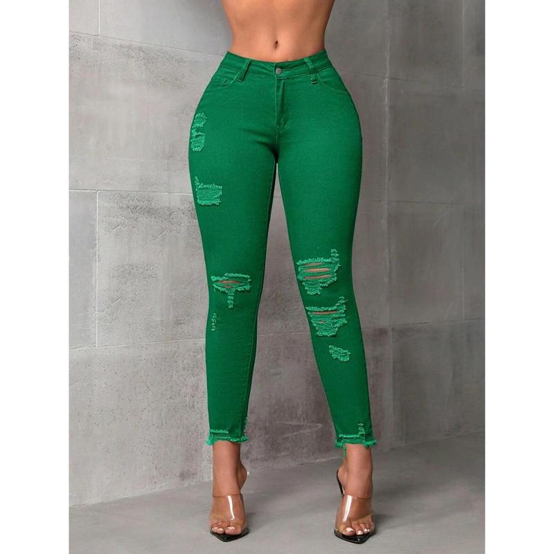 SHEIN SXY Simple Fashion Casual Denim Jeans, Everyday Wear