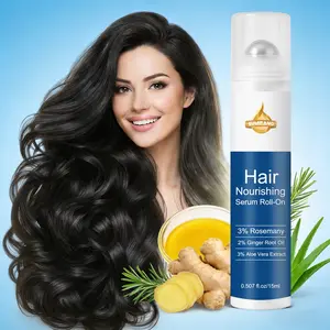 SUMIFANG Roll-on Nourishing Hair Root Essence 15ml | 3% Rosemary + 2% Ginger Oil + 3% Aloe Vera, roller-on massage awakens hair follicles | strengthens hair strands, nourishes scalp and promotes growth Haircare