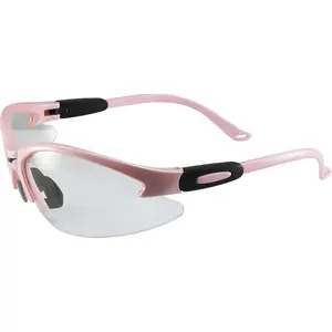 Cougar Safety Glasses Nurses Dental Assistant Glasses Shooting Glasses for Women Ladies Men Light Pink Frame Clear Lens