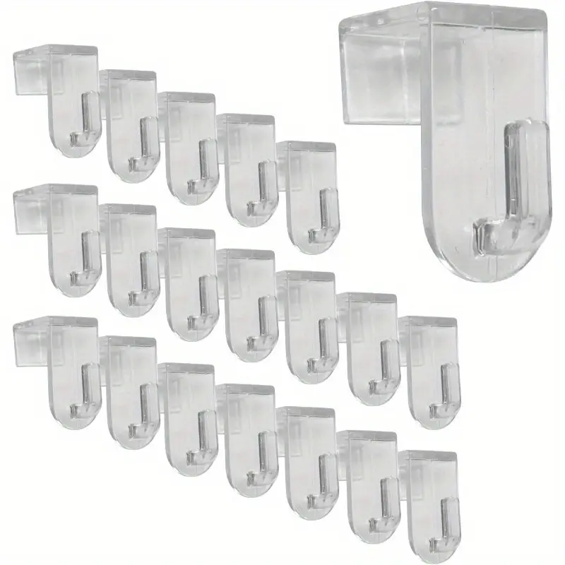 8pcs Window Hooks, Decorative Hooks, Hangers, Transparent, Suitable for Windows with A Maximum Folding Size of 17 Mm, Perfect for Window Decoration