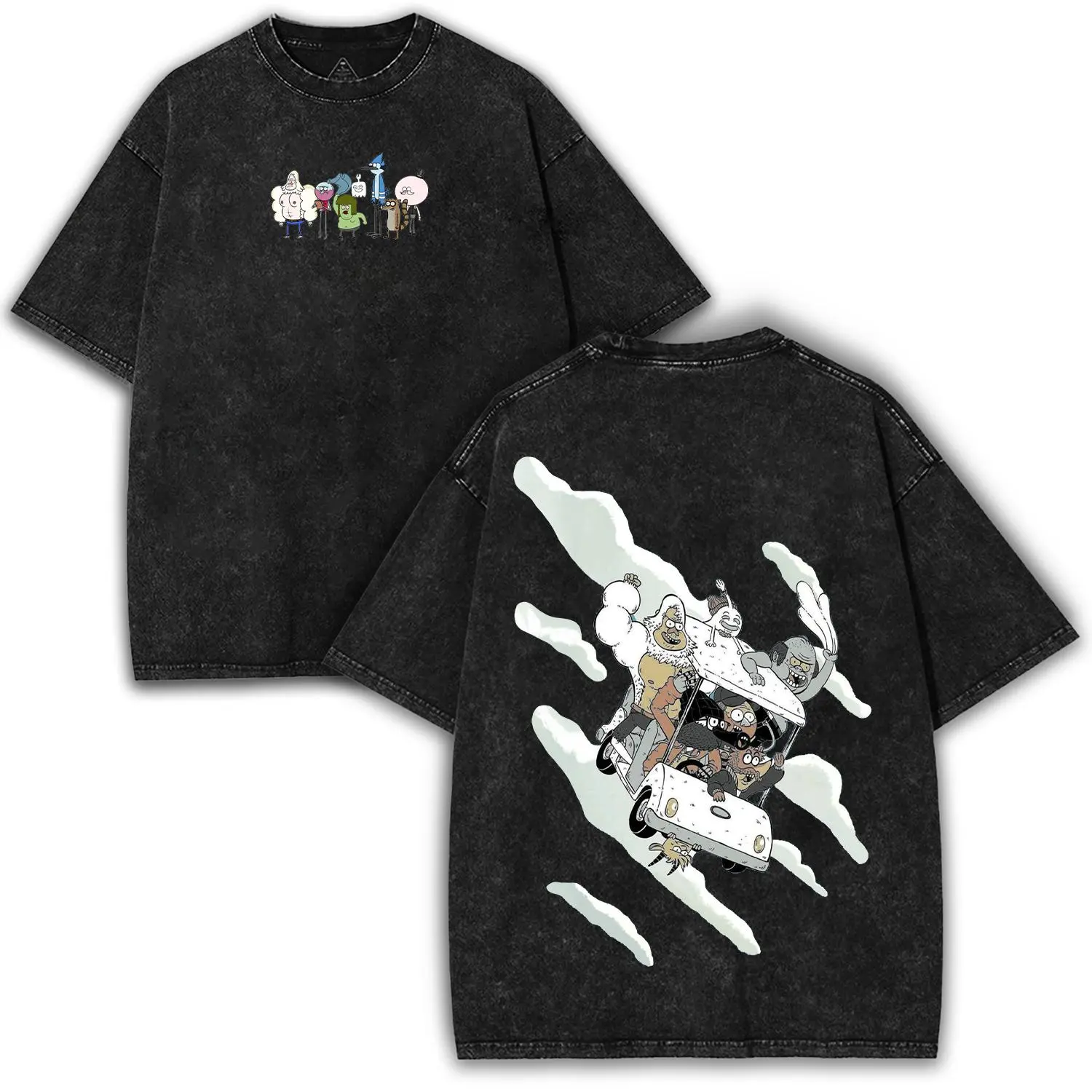Relive the Chaos: Regular Show Graphic Tee - Unisex T-Shirt for Fans of the Iconic Cartoon Adventure, Vintage Streetwear Vibes with Bold, Eye-Catching Print and Comfy Soft Cotton Fit