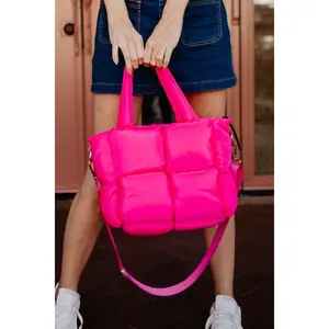 Hot Pink Mini Puffer Bag