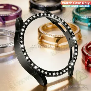 KAYKWONG'S Unisex Rhinestone Decor Watch Case (Only), Fits For Samsung Galaxy 4/5/6/7/8, 40mm/44mm, Smartwatch Protective Cover, Watch Protector