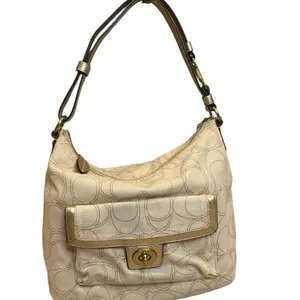 Pre-owned coach fabric Shoulder Bags gold and beige shoulder bag 2012