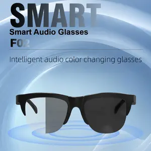 F02 Smart Glasses Open Ear Bluetooth-compatible Sunglasses Unisex 5.3 Bluetooth-compatible Touch Music Call UV Filter Lens Outdoor Running Cycling