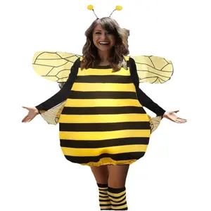 Women Halloween Bee Adult Cosplay Costume Festive Party Stage Performance Costume Dress Up