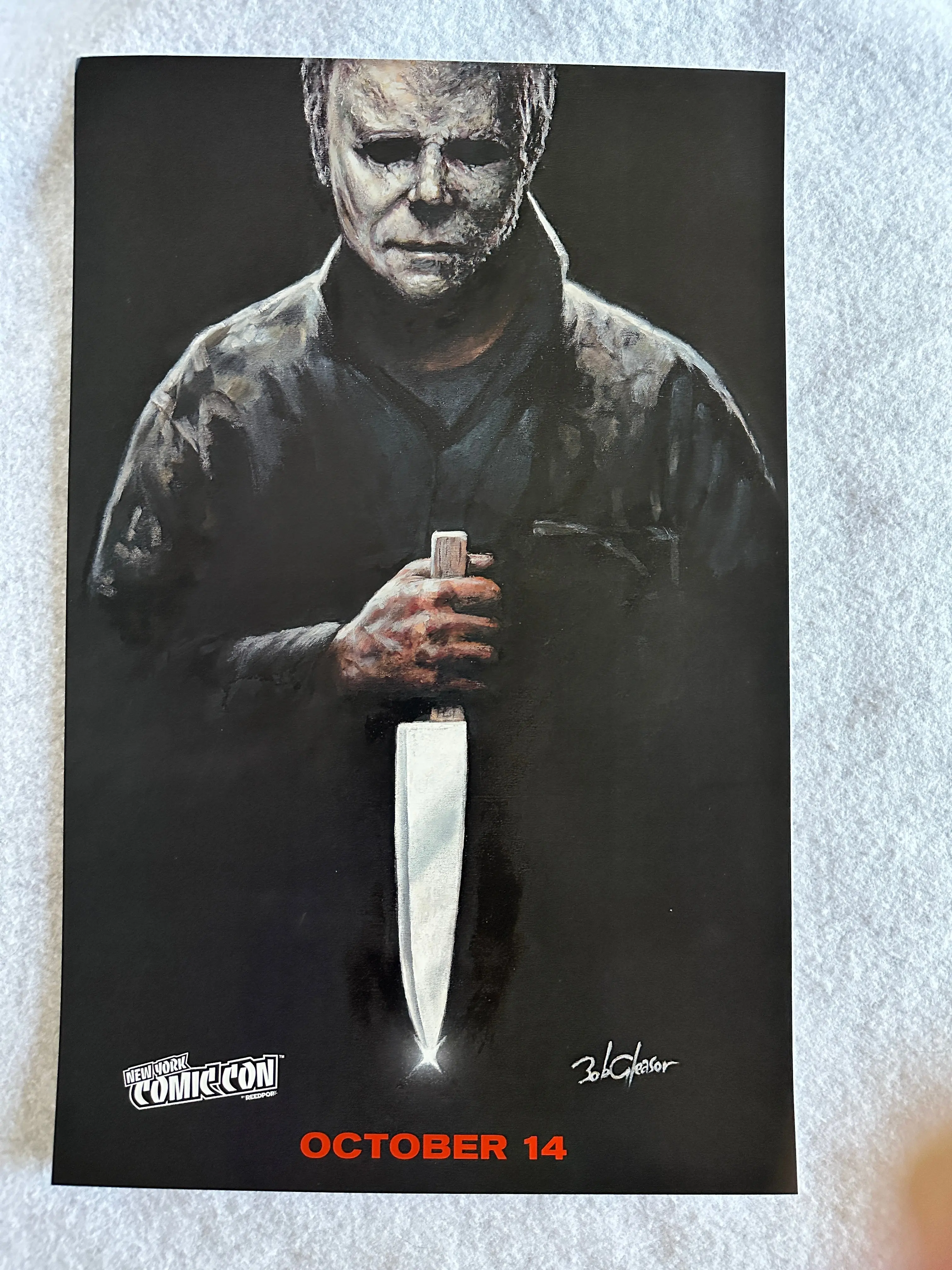 HALLOWEEN ENDS 11"X17" Original Movie Poster MINT 2022 NYCC Embossed Bob Gleason
