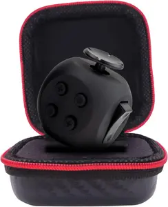 Fidget Cube, 6-Sided Stress Relief & Focus Toy for Adults & Kids, Boosts Concentration, Mindfulness Aid, Silent & Audible Modes, Includes Carry Case