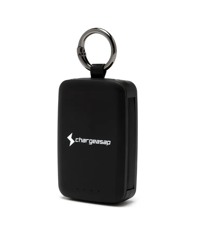 Chargeasap PowerLoop 4000mAh Keychain Power Bank – Portable Charger, Power Bank, Multi-device Charging – Mini USB-C & Lightning Portable Charger