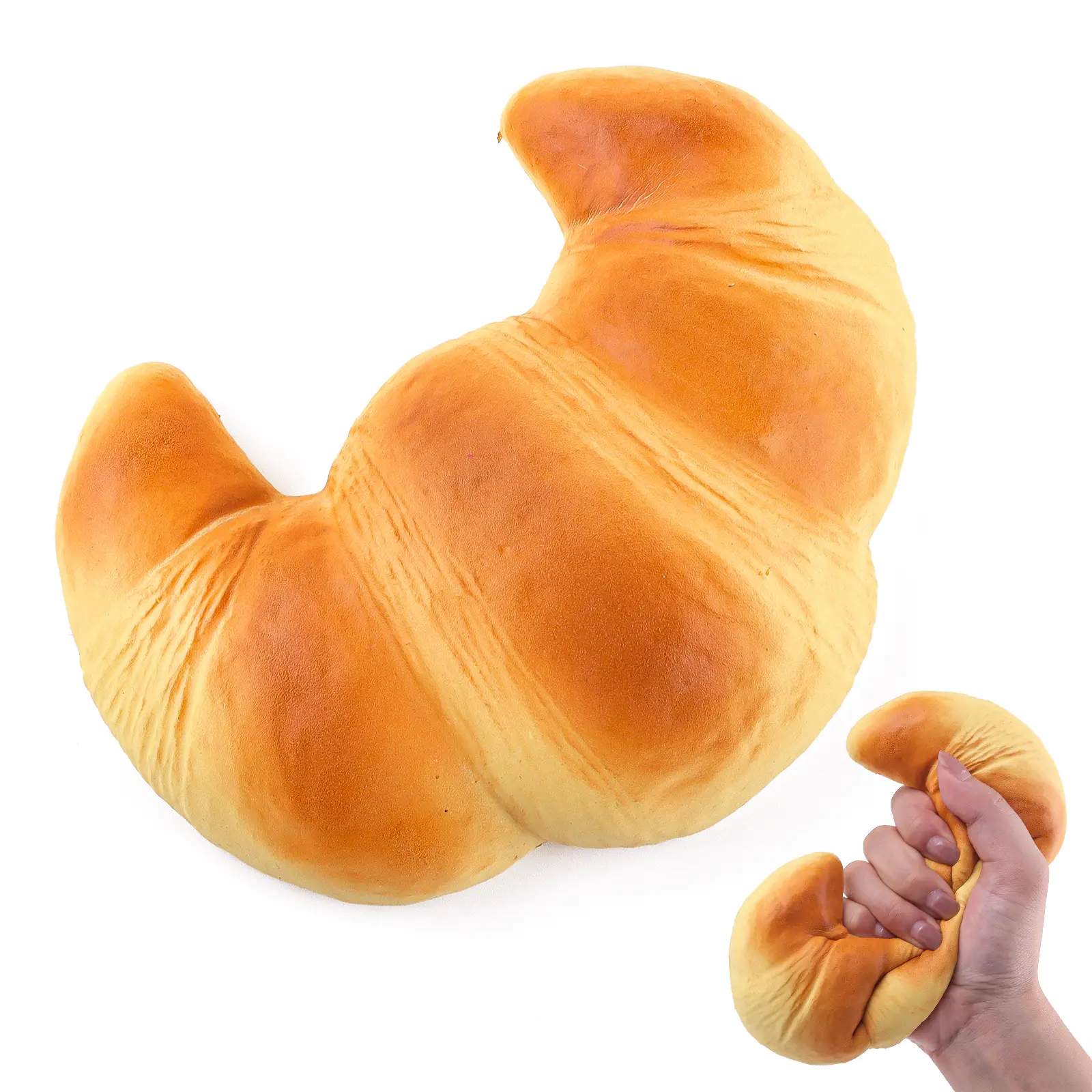Squishy Slow Rising  for Kids Bread Foam Food Croissant Jumbo Big Stress Squishes Cute Giant Squeeze  Soft Plush  oobleck Cat Ear Plushie Mystery Box Realistic Relief Toy popping