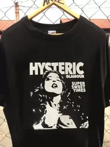 Hysteric Glamour T-shirt, Super Sweet Times, Black Cotton Shirt