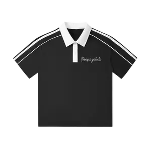 Thérapie Gratuite Contrast Collar Short-Sleeve Polo Shirt