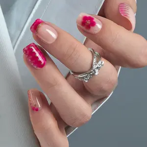 CurvLife Ruby Scales Press On Nails – Unique Red Gradient with Crocodile Texture Effect, Nude Pink Base and Subtle Gold Accents, Eye-Catching Yet Elegant Design, Easy to Apply, Durable and Reusable, Perfect for Fashion Lovers, Parties and Special Occasion