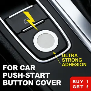 Nano Double-Sided Tape Rings with Insane Hold, Car Push-Start Button Cover Adhesive, No Tools Needed, Cars Accessories, Buy 1 Get 6 Father's Day Gift Idea