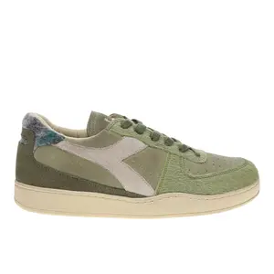 diadora Womens Mi Basket Low Alaska Lace Up Sneakers Shoes Casual - Green