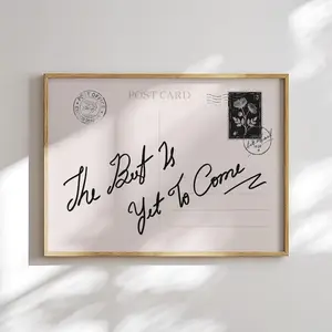 [UNFRAMED POSTER] Inspirational Quote Print: Vintage Postage Stamp Art