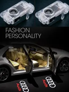 2PCS LED Door Welcome Light Projector GhostShadow Lamp HD Non-Fading For A4 A6 Q3 Q5Q7 A3 A5 A7  A8