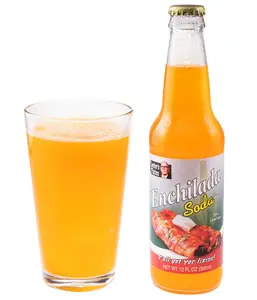 Lester's Fixins Enchilada Soda Pop with Beef Chicken Carbonation Sweet Cane Sugar Spice Fizzy Flavor 12 Fl Oz