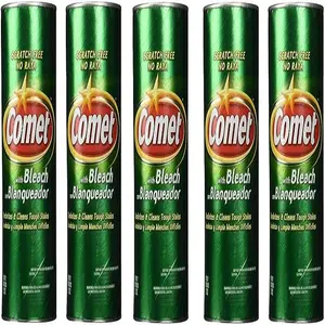 Comet Cleaner with Bleach Powder 21-Ounces | Scratch-Free | 5 Pack (105 Oz Total) Cleaning Household