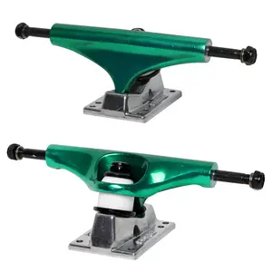 Core Hollow Trucks 5.5 (8.25") Anodized Green With Silver Base (Hollow Kingpin)