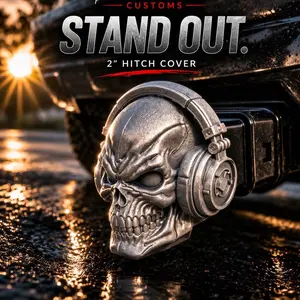 Beats Skull - Snap-in fit | 2” Tow Hitch Cover | Premium Truck Accessory