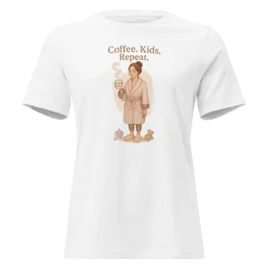 Women's Relaxed T-Shirt Casual Cotton Crewneck Fabric 100% Combed Ring-spun Soft Comfortable Top Lilac