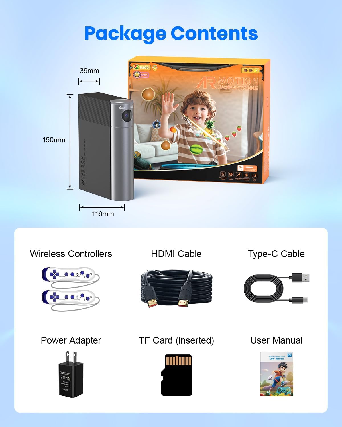 Plug & Play TV Game Box for Kids - 28 Interactive AR Games. No Internet/WiFi Needed. Safe Family Fun & Motion Control (Ages 6-12)