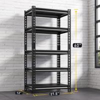 5 Tier-27.5" W*12"*D*60" H-Black