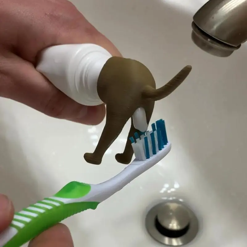 1pc Pooping Dog Butt Toothpaste Topper: Unique Design Funny Gag Gift for Dog Lovers，Funny Gifts, Joke Gifts for Friends, Humorous Party