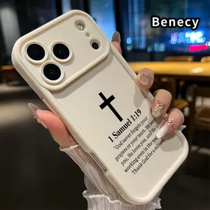 Phone Case for iPhone 17 Pro Max 16 15 14 Plus 13 12 Mini 11 XR X XS Air E Divine Assurance Pattern Pocket-Friendly Shockproof Silicone Protective Soft Smartphone Casing