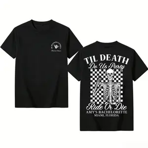 Gothic Bachelorette Shirt, Ride Or Die Skeleton