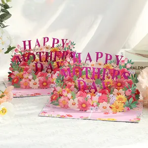 Paper Love Mother's Day Card, Happy Mothers Day Pop Up Card 3D Design for Mom Wife Grandmother Intricate Laser Cut Details Premium Cardstock Butterflies, Hummingbirds