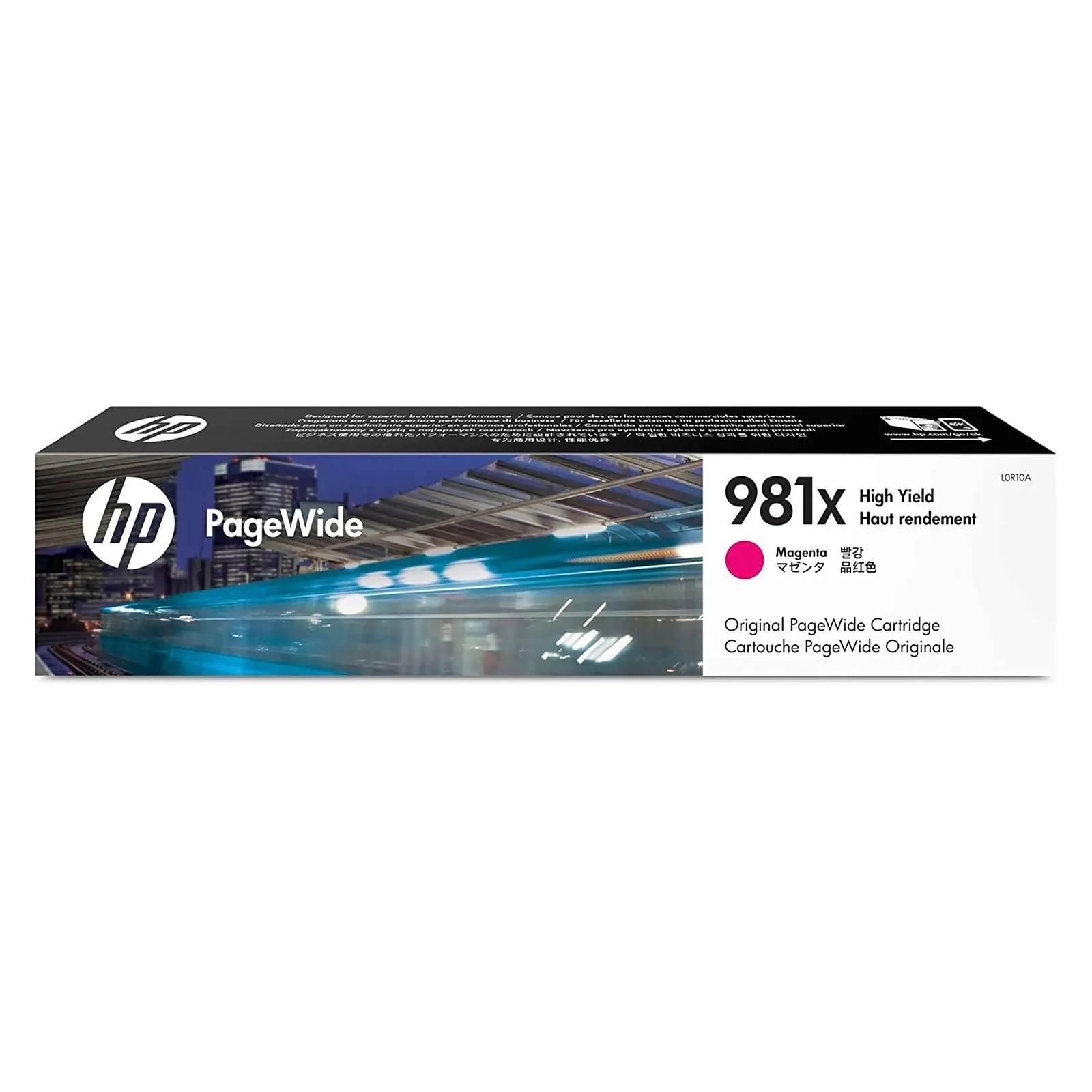 HP 981X High-Yield Magenta Original PageWide Ink Cartridge, L0R10A