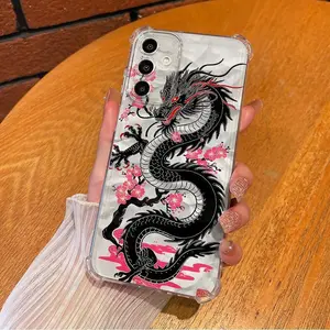 Dragon Pattern Phone Case For SAMSUNG GALAXY A14 A15 A16 A25 A26 A34 A35 A36 A53 A54 A55 A56 4G 5G Gift Ideas Anti-drop Cellphone Protective Case Soft Transparent Shockproof Mobile Phone Cover Ultra Thin Magnetic Wireless Charging