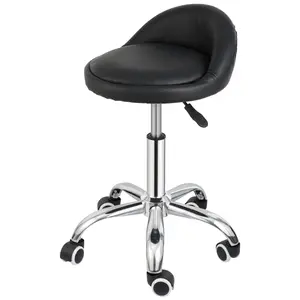 Segawe 360-Degree Swivel & Adjustable Height Indoor Spa Salon Stool, Black Ergonomic