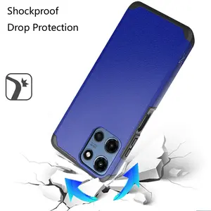 Shockproof Drop Protection Case for Motorola Moto G 5G 2025 - Dual Layer Hard PC TPU Protection Armor in Blue Color