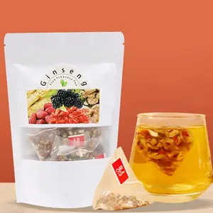 Kidney Support Ginseng Five Treasure Tea – Herbal Blend with Red Dates, Goji & Mulberry | Caffeine-Free & Individually Wrapped