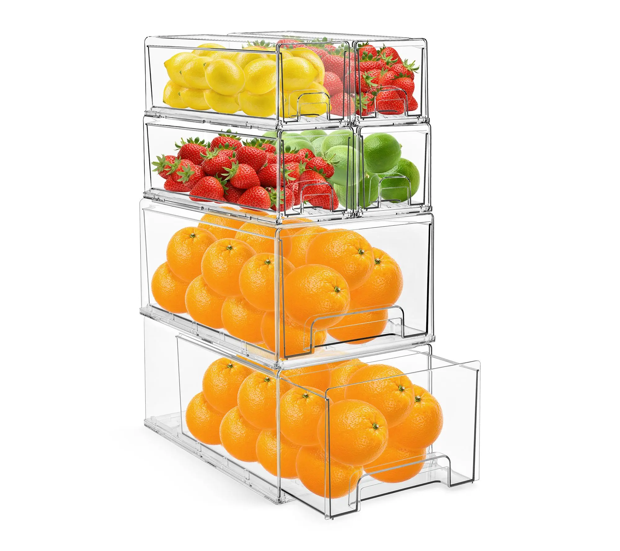 Sorbus 6-Pc Fridge Drawer Containers with Handles