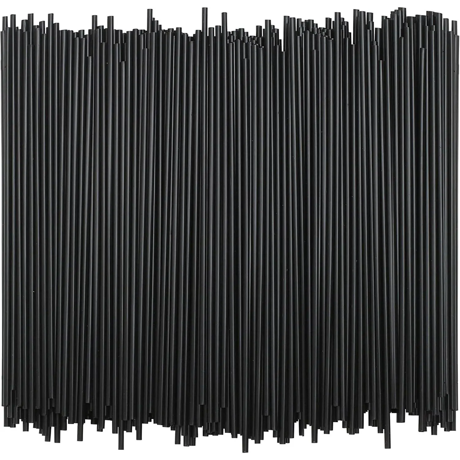 Tall Plastic Coffee Stir Sticks - 7 Inch Coffee Stirrer Sip Straws (Black, 1000)