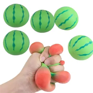 New Artificial Fruit Watermelon Squeeze Toys Slow Rebound Red Vent Ball Kids Adult Decompression Toy