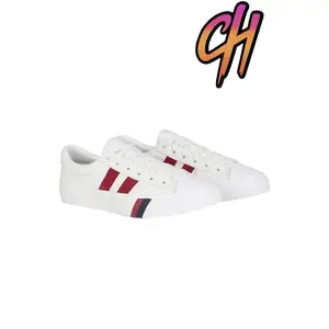 Pro-Keds Royal Plus Lace Up White Red Canvas Shoes Sneaker