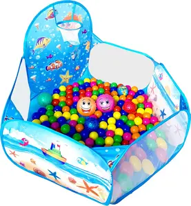 Ball Pit Pop Up Children Play Tent, Ocean Pool Baby Toddler Playpen with Basketball Hoop - Toys Gifts for Kids Girls Boys 3 4 5 6 Year Old - Balls Not Included
