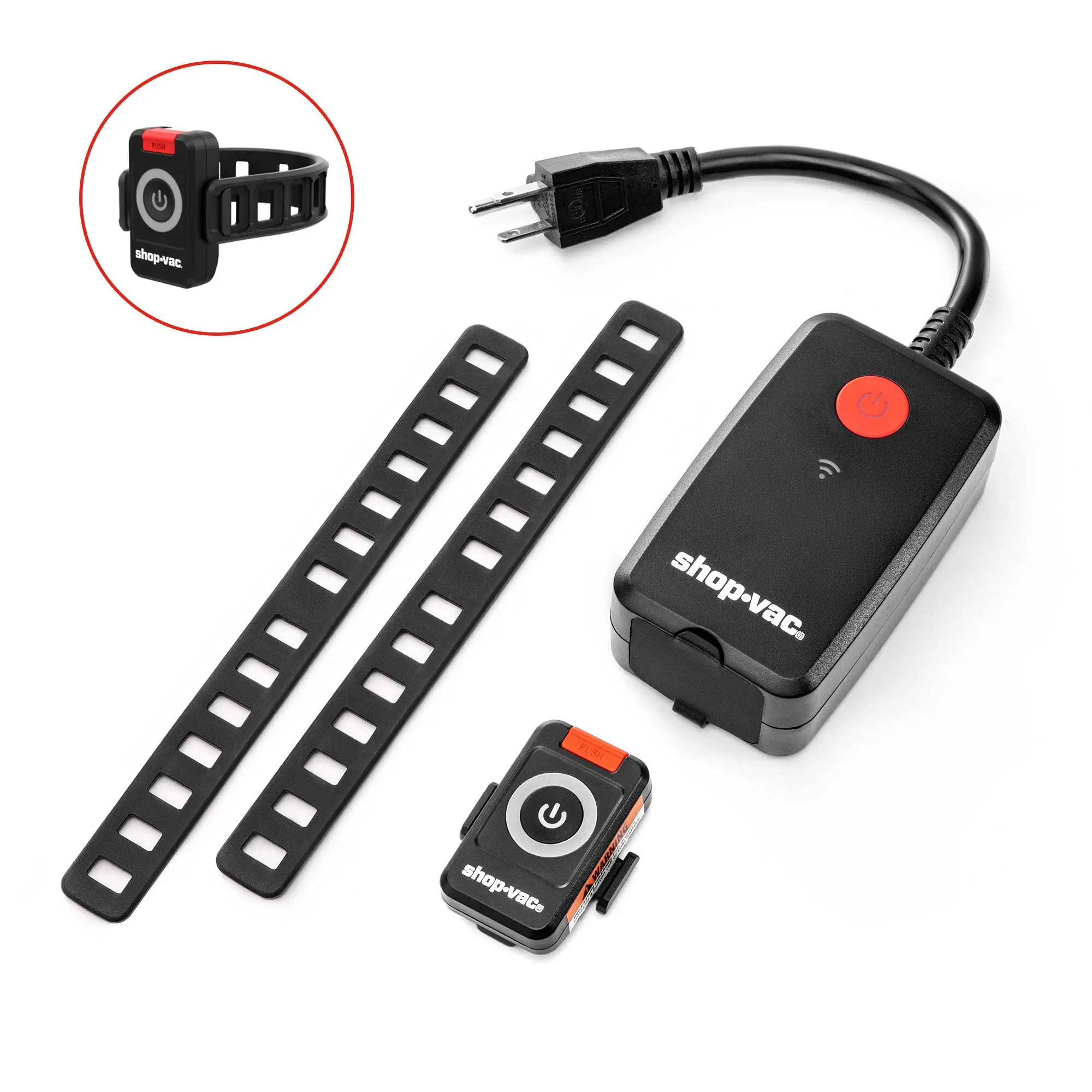 #toolupgrade Shop-Vac Wireless Remote Control Outlet Plug, Indoor/Outdoor Remote Power Outlet, IP54 Weatherproof Electrical Remote Control Switch for Dust Control, Holiday String Lights, 100 FT Range, Black