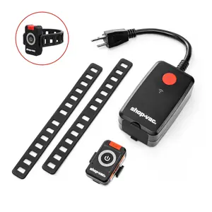 Shop-Vac Wireless Remote Control Outlet Plug, Indoor/Outdoor Remote Power Outlet, IP54 Weatherproof Electrical Remote Control Switch for Dust Control, Holiday String Lights, 100 FT Range, Black
