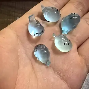 30/60 Pcs Glowing Mini Seal Resin Figurines Set, Cute Cartoon Animal Ornaments, Creative Desktop & Home Decor, Ideal Collectible Gift