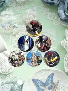 Anime Character Badge Set, Beautiful Collection Accessories, Custom Plastic Badges, Trendy Gift for Any Holiday, Casual Style, Vintage