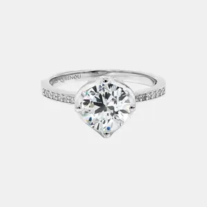 【706】Valentine's Flash 925 Sterling Silver Synthetic Moissanite Ring