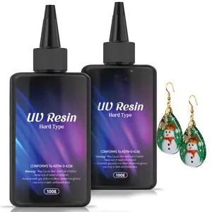 UV  200g Bulk No Odor Upgrade Clear UV Epoxy  Kit Hard Fast Cure  Making Handmade DIY Craft Decoration Coating